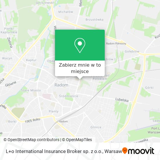 Mapa L+o International Insurance Broker sp. z o.o.