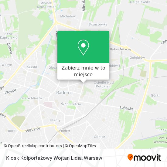 Mapa Kiosk Kolportażowy Wojtan Lidia