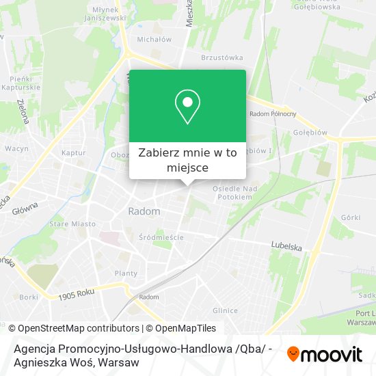 Mapa Agencja Promocyjno-Usługowo-Handlowa /Qba/ - Agnieszka Woś