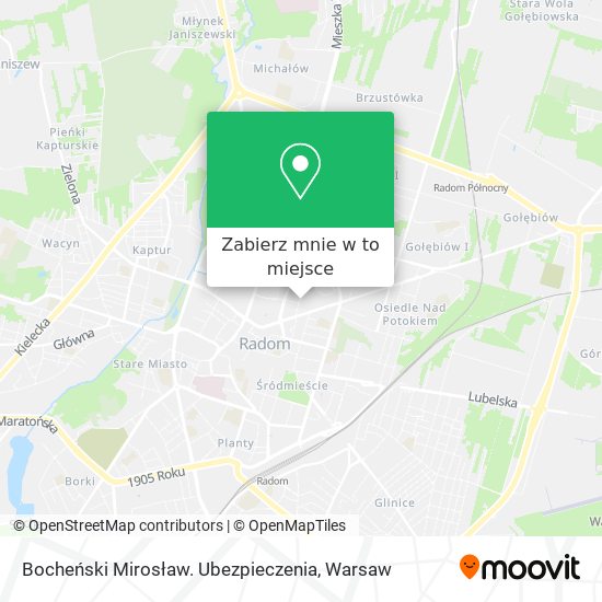 Mapa Bocheński Mirosław. Ubezpieczenia