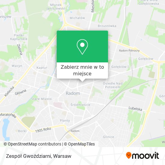 Mapa Zespół Gwoździarni