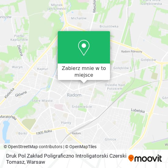 Mapa Druk Pol Zakład Poligraficzno Introligatorski Czerski Tomasz