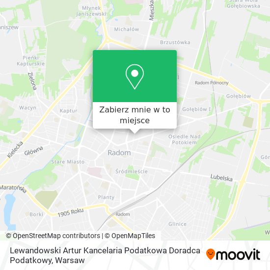 Mapa Lewandowski Artur Kancelaria Podatkowa Doradca Podatkowy