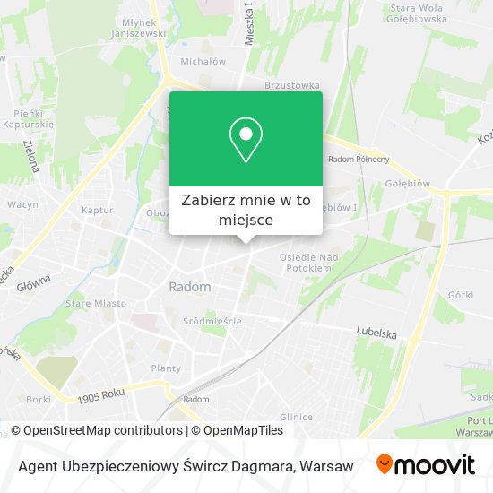 Mapa Agent Ubezpieczeniowy Śwircz Dagmara