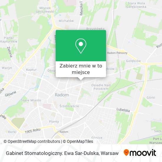 Mapa Gabinet Stomatologiczny. Ewa Sar-Dulska