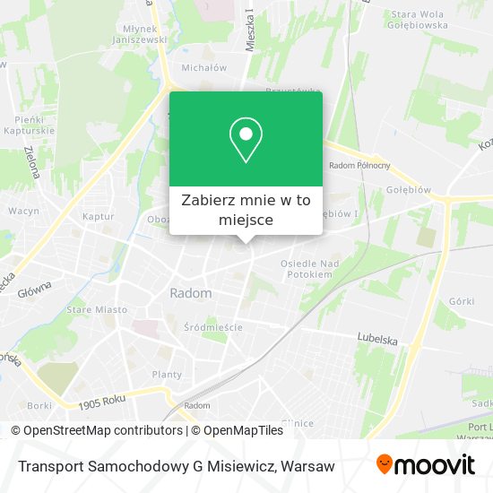 Mapa Transport Samochodowy G Misiewicz