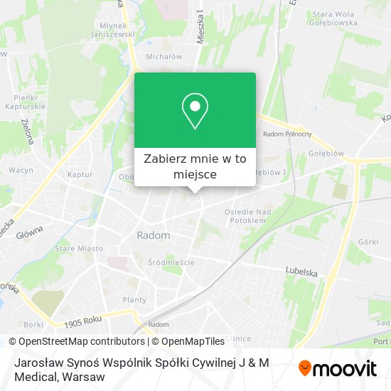 Mapa Jarosław Synoś Wspólnik Spółki Cywilnej J & M Medical