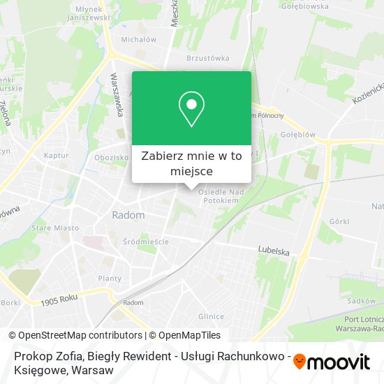 Mapa Prokop Zofia, Biegły Rewident - Usługi Rachunkowo - Księgowe