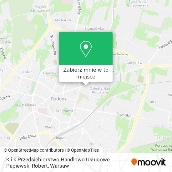 Mapa K i k Przedsiębiorstwo Handlowo Usługowe Papiewski Robert