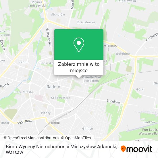 Mapa Biuro Wyceny Nieruchomości Mieczysław Adamski