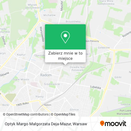 Mapa Optyk Margo Małgorzata Deja-Mazur