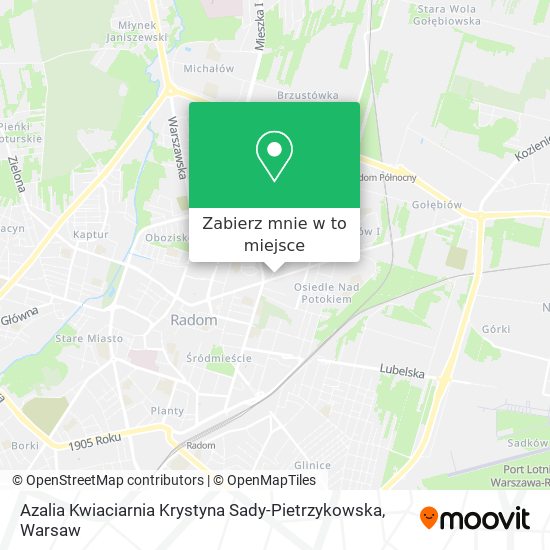 Mapa Azalia Kwiaciarnia Krystyna Sady-Pietrzykowska