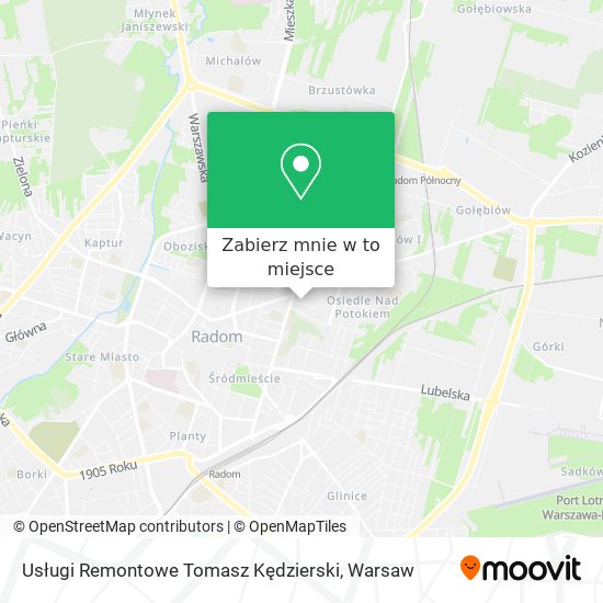 Mapa Usługi Remontowe Tomasz Kędzierski