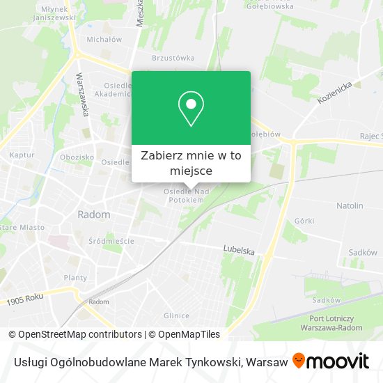 Mapa Usługi Ogólnobudowlane Marek Tynkowski