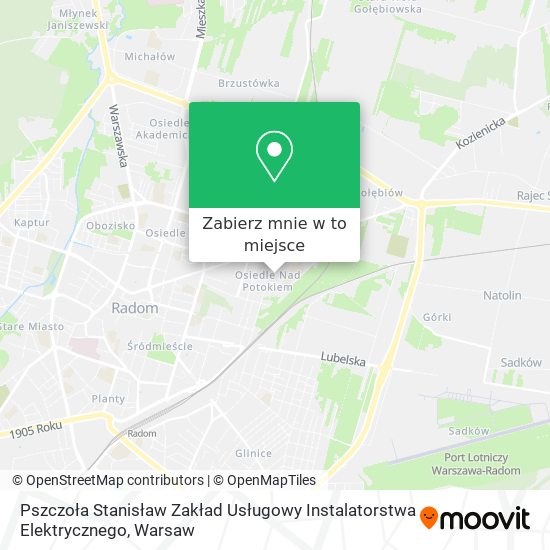 Mapa Pszczoła Stanisław Zakład Usługowy Instalatorstwa Elektrycznego