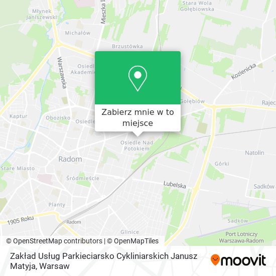 Mapa Zakład Usług Parkieciarsko Cykliniarskich Janusz Matyja