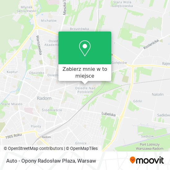 Mapa Auto - Opony Radosław Płaza