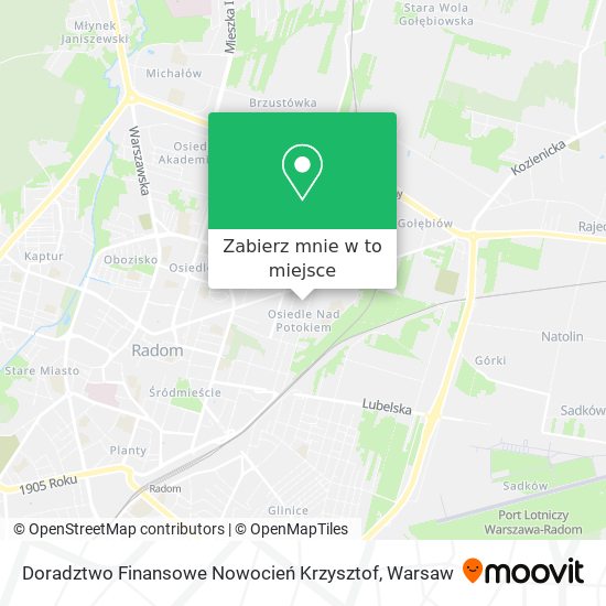 Mapa Doradztwo Finansowe Nowocień Krzysztof