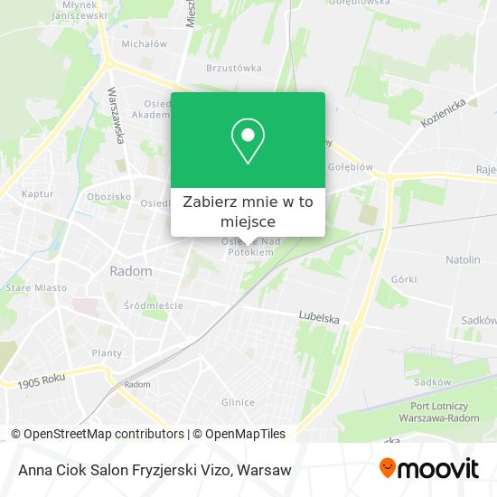 Mapa Anna Ciok Salon Fryzjerski Vizo