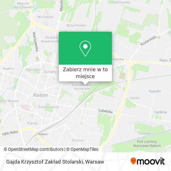 Mapa Gajda Krzysztof Zakład Stolarski