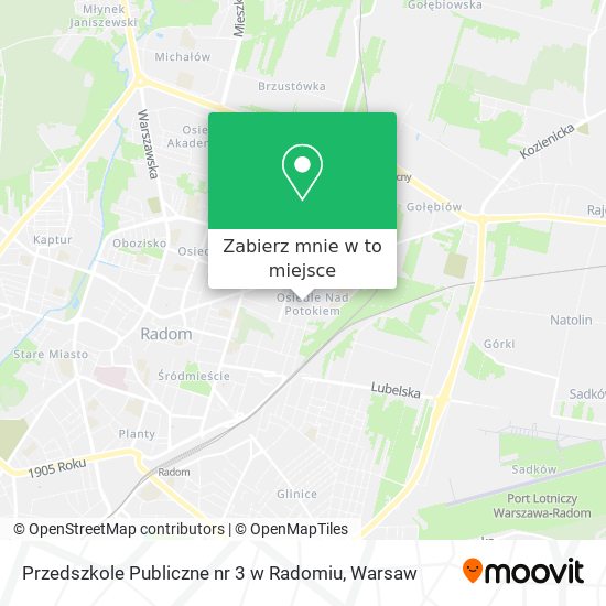 Mapa Przedszkole Publiczne nr 3 w Radomiu