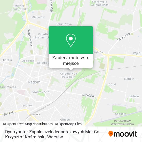 Mapa Dystrybutor Zapalniczek Jednorazowych Mar Co Krzysztof Kośmiński