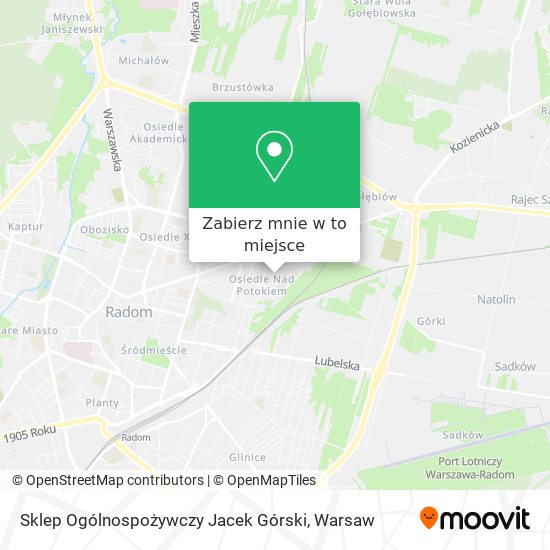 Mapa Sklep Ogólnospożywczy Jacek Górski