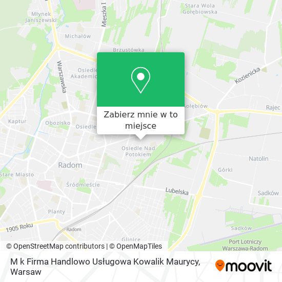 Mapa M k Firma Handlowo Usługowa Kowalik Maurycy