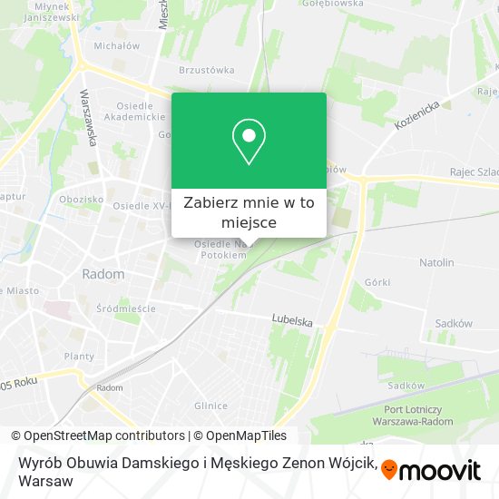 Mapa Wyrób Obuwia Damskiego i Męskiego Zenon Wójcik