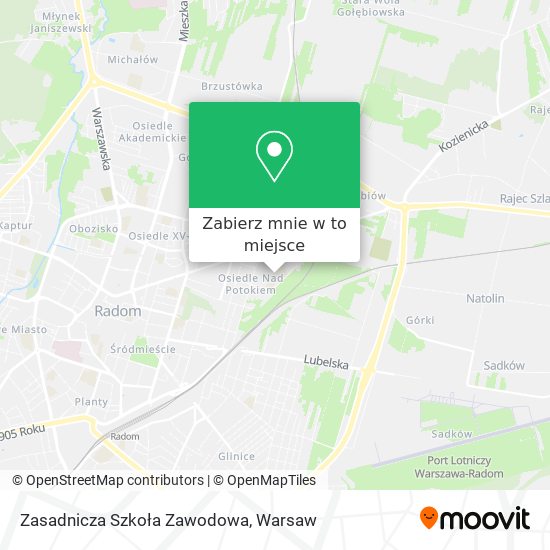 Mapa Zasadnicza Szkoła Zawodowa