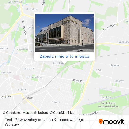 Mapa Teatr Powszechny im. Jana Kochanowskiego