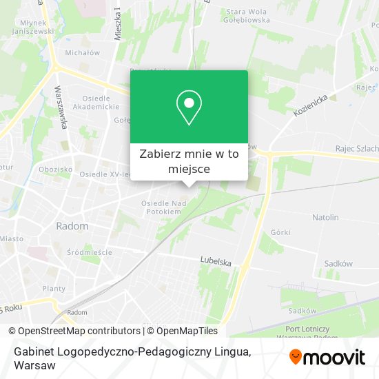 Mapa Gabinet Logopedyczno-Pedagogiczny Lingua