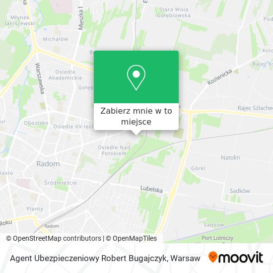 Mapa Agent Ubezpieczeniowy Robert Bugajczyk