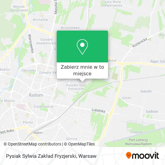 Mapa Pysiak Sylwia Zakład Fryzjerski