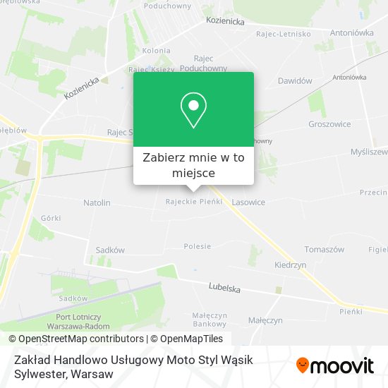 Mapa Zakład Handlowo Usługowy Moto Styl Wąsik Sylwester