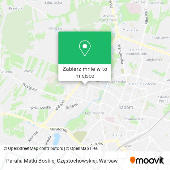 Mapa Parafia Matki Boskiej Częstochowskiej