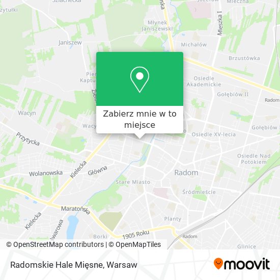 Mapa Radomskie Hale Mięsne