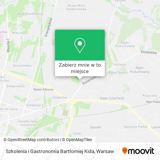 Mapa Szkolenia i Gastronomia Bartłomiej Kida