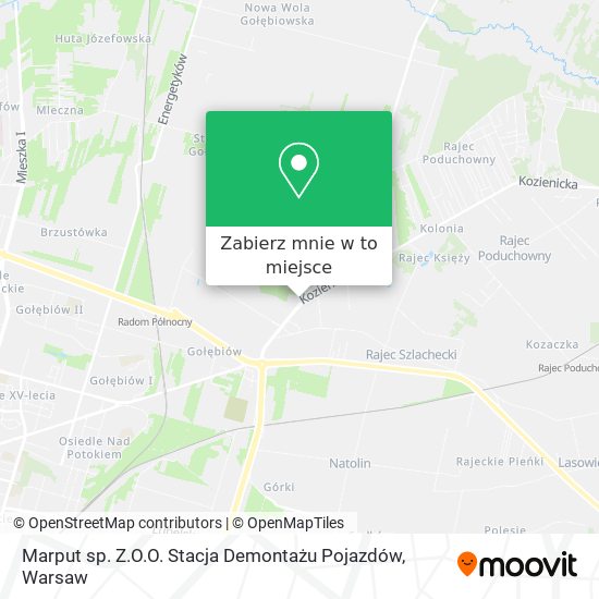 Mapa Marput sp. Z.O.O. Stacja Demontażu Pojazdów