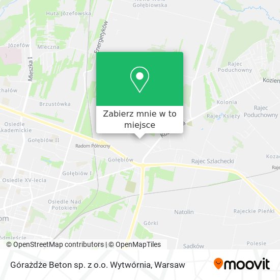 Mapa Górażdże Beton sp. z o.o. Wytwórnia