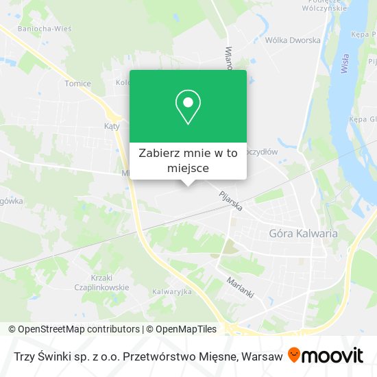 Mapa Trzy Świnki sp. z o.o. Przetwórstwo Mięsne