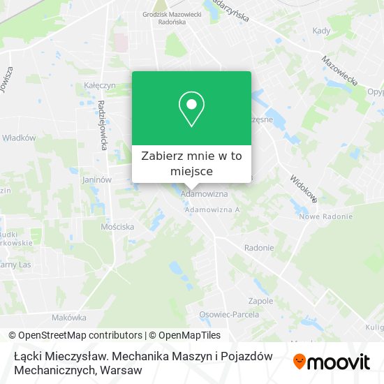 Mapa Łącki Mieczysław. Mechanika Maszyn i Pojazdów Mechanicznych