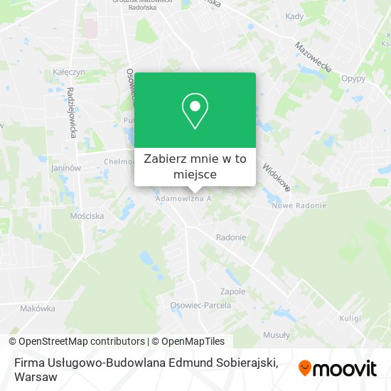 Mapa Firma Usługowo-Budowlana Edmund Sobierajski