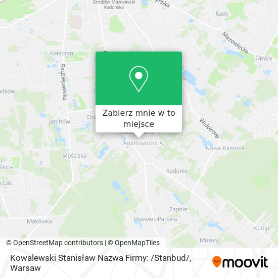 Mapa Kowalewski Stanisław Nazwa Firmy: /Stanbud/