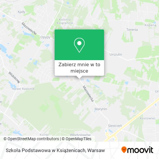 Mapa Szkoła Podstawowa w Książenicach