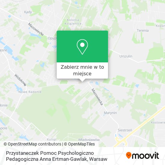 Mapa Przystaneczek Pomoc Psychologiczno Pedagogiczna Anna Ertman-Gawlak