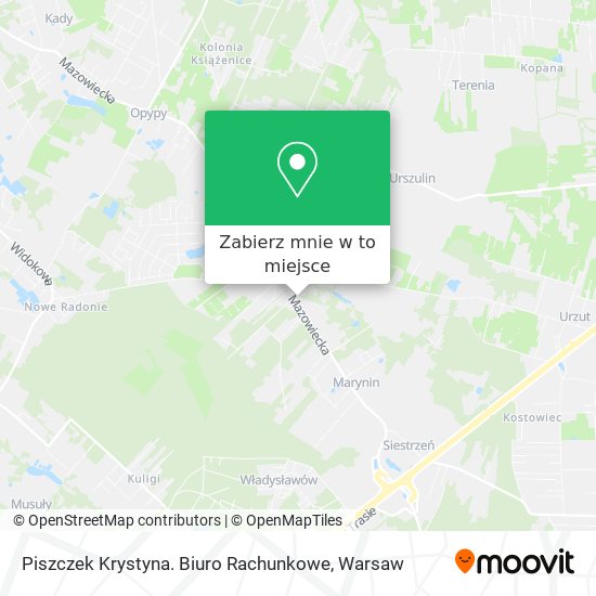 Mapa Piszczek Krystyna. Biuro Rachunkowe