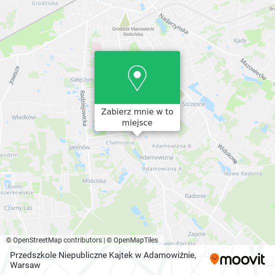 Mapa Przedszkole Niepubliczne Kajtek w Adamowiźnie