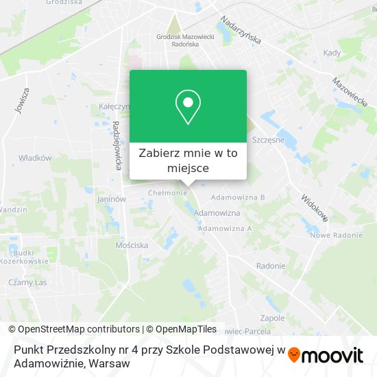 Mapa Punkt Przedszkolny nr 4 przy Szkole Podstawowej w Adamowiźnie