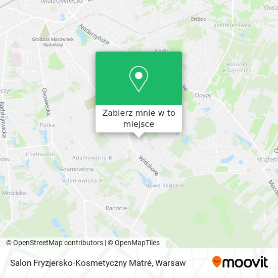 Mapa Salon Fryzjersko-Kosmetyczny Matré